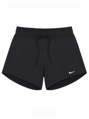 Nike Women's Black Athletic Shorts with White Swoosh